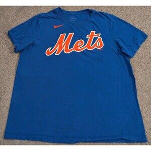 Nike MLB New York Mets Francisco Lindor #12 Blue T-Shirt Jersey Men's Large